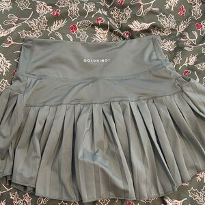 Goldhinge Pleated Skirt in Green xs